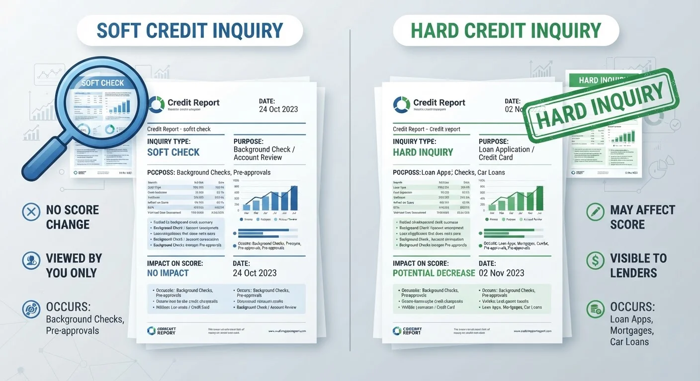 Hard Enquiries vs. Soft Enquiries on Your Credit File