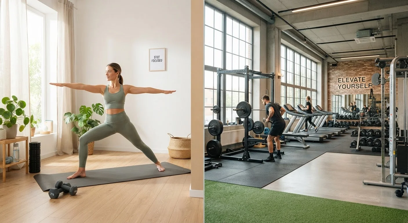 Home Workouts vs. Gym Sessions: What Changes and What Doesn't
